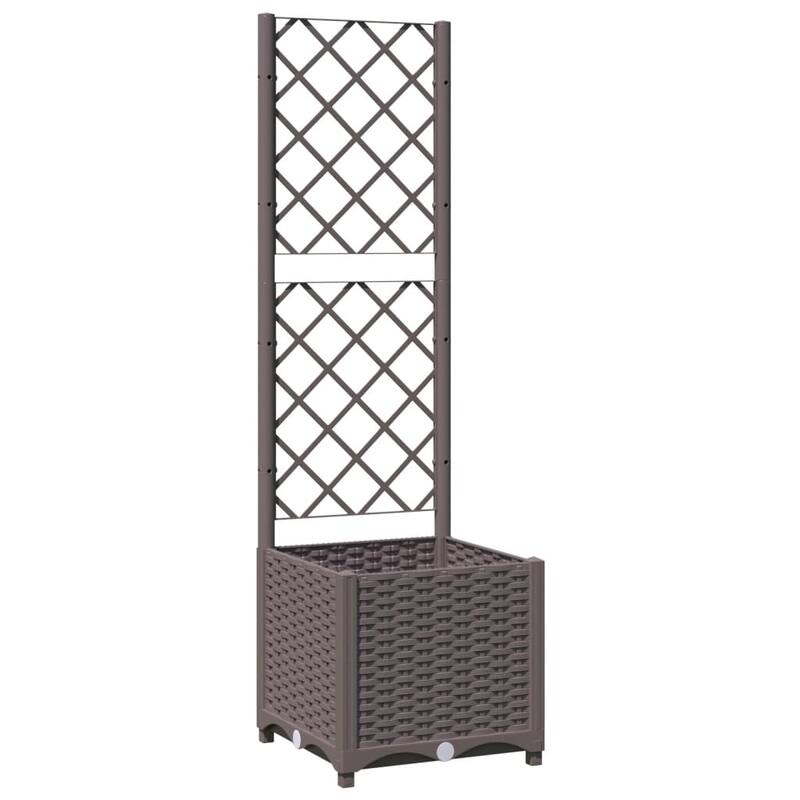 vidaXL Garden Planter with Trellis Plant Pot Flower Box Raised Bed Outdoor PP