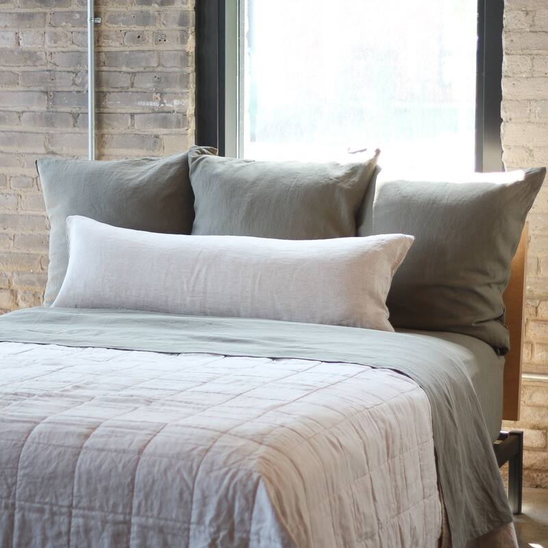 French Linen Pillow with Removable Sham by BOKSER HOME