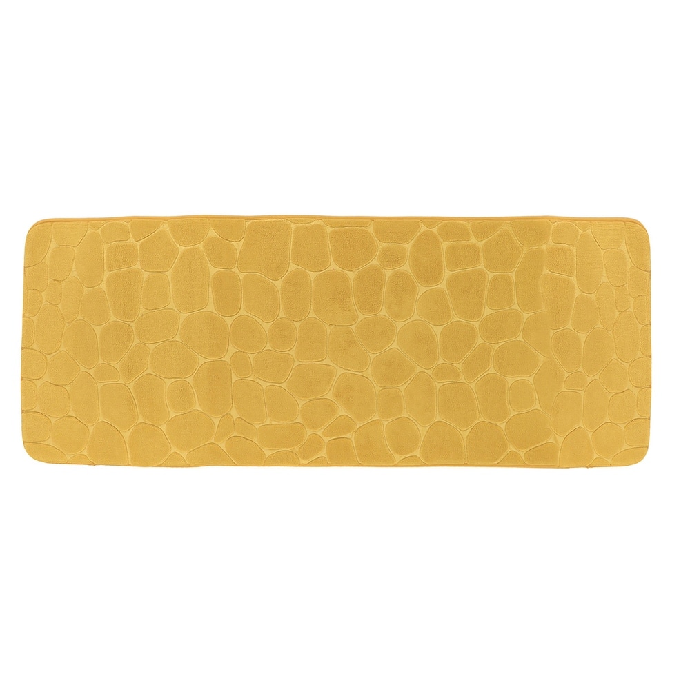 Memory Foam Runner Bath Mat Pebble Design 48x18