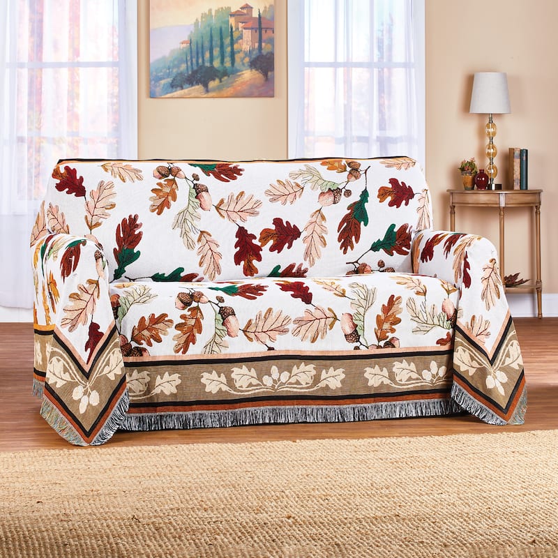 Autumn Leaf Tapestry Protective Furniture Cover - Loveseat - Multi
