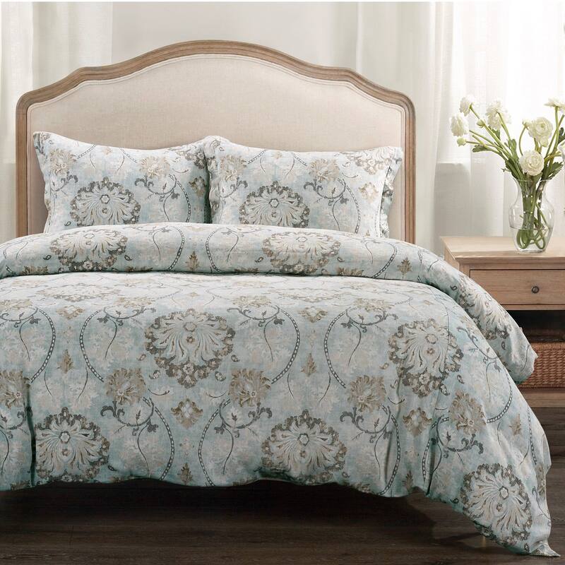 HiEnd Accents Dalia Victorian Floral Comforter Set, 3PC