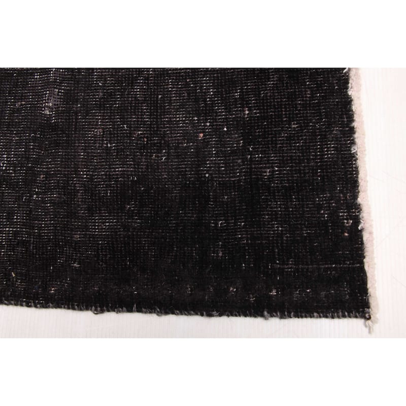 ECARPETGALLERY Hand-knotted Color Transition Black Wool Rug - 6'11 x 9'7