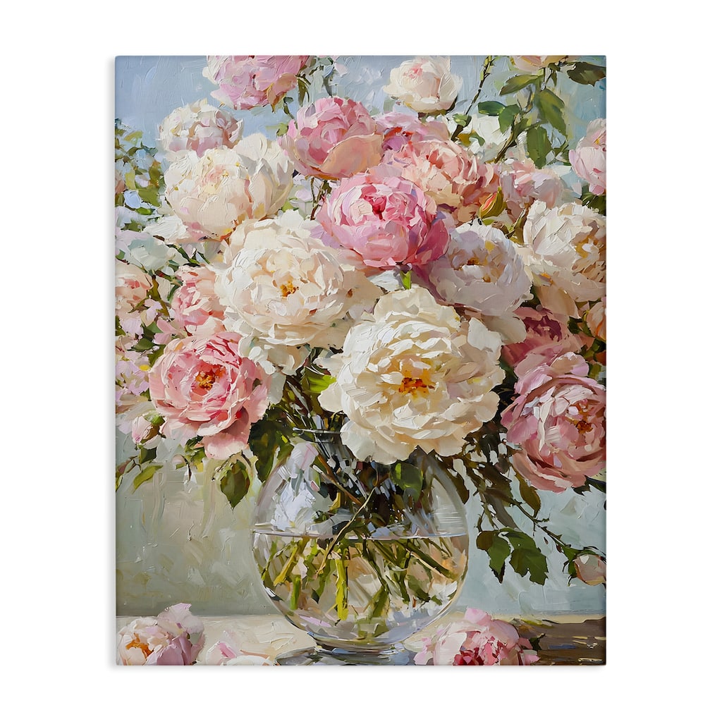 Stupell White & Pink Roses Canvas Wall Art Design By Franklyn Gregory
