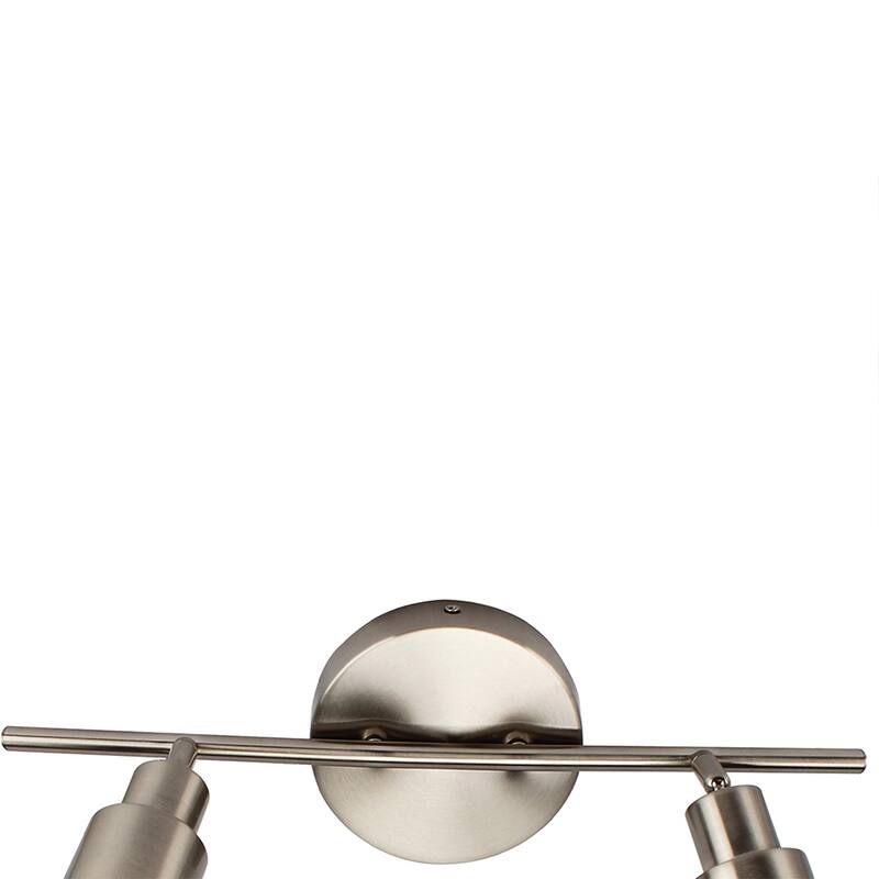 2-Light LED Flush Mount Ceiling and Wall light in Brushed Nickel