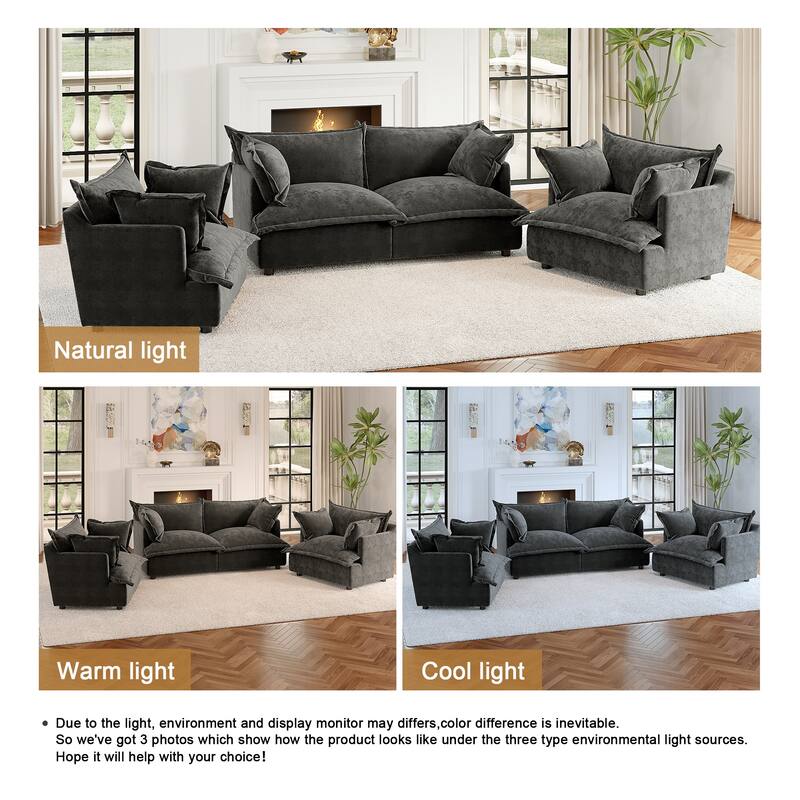 Cloud Chenille Upholstered Modular Sectional Sofa