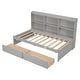 preview thumbnail 7 of 16, Twin Day Bed with Side Bookcase & 2 Drawers - Multifunctional Design