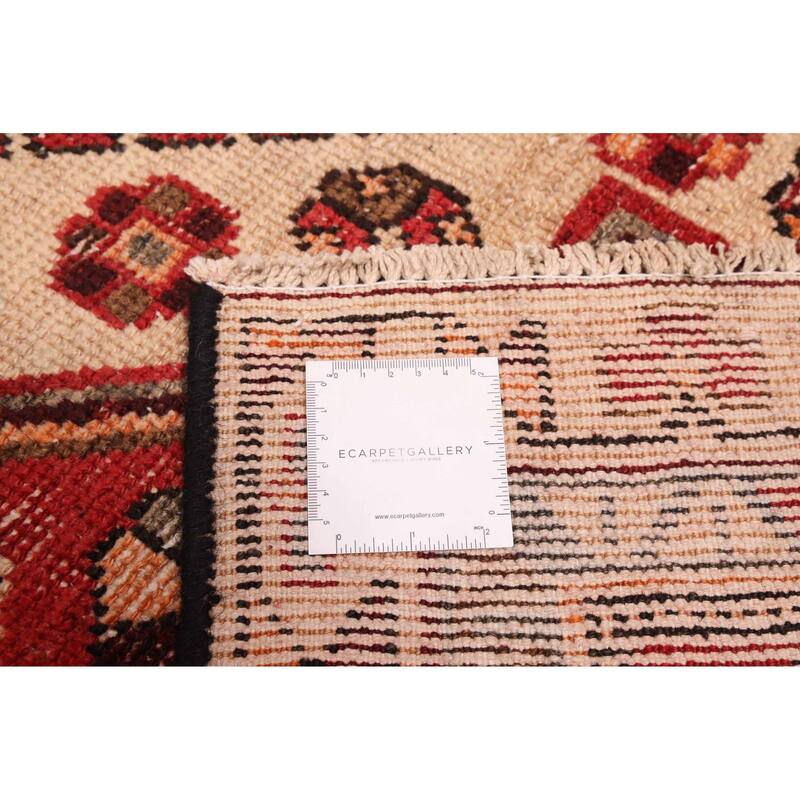 ECARPETGALLERY Hand-knotted Antalya Vintage Red Wool Rug - 4'0 x 7'7