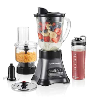 Blender for Shakes & Smoothies & Food Processor Combo, W/ Glass Jar ...