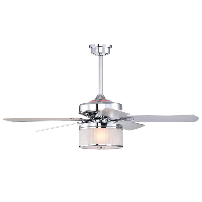 Chrome 52 Inch Polished Finish Ceiling Fan with Remote