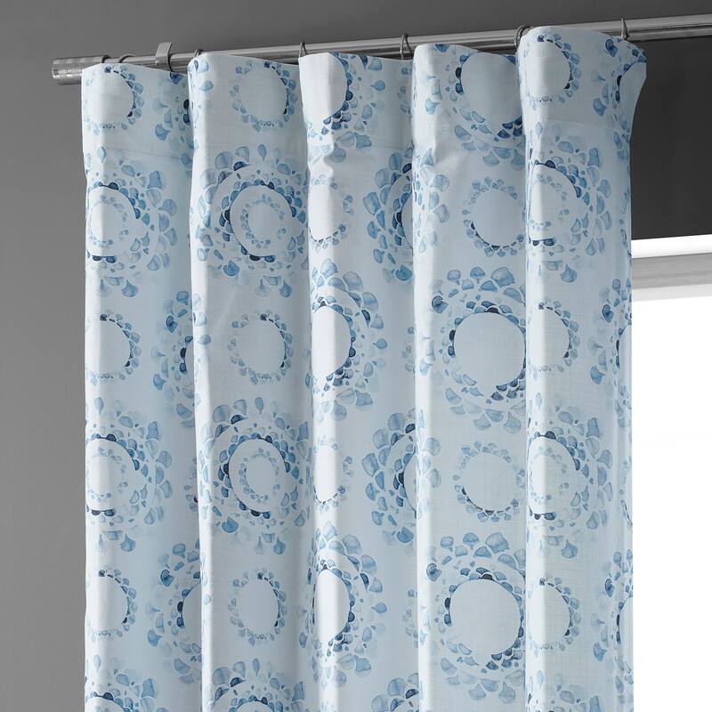 Exclusive Fabrics Textured Cotton Printed Curtains for Bedroom and Living room (1 Panel)