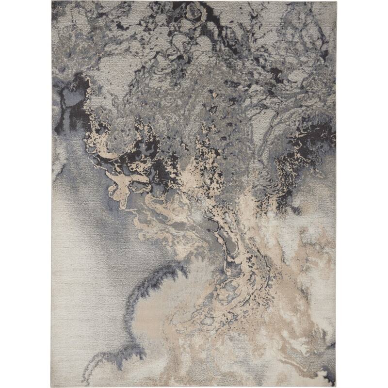 Cakux Power Loomed Abstract Modern Stain Resistant Area Rug By HomeRoots