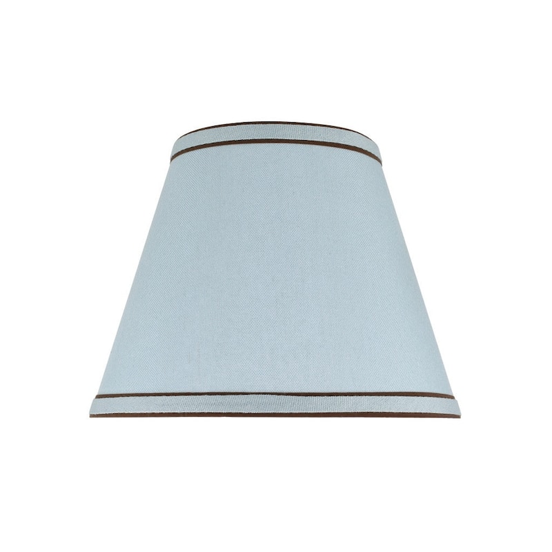 Aspen Creative Hardback Empire Shape Spider Construction Lamp Shade in Light Blue (5" x 9" x 7")