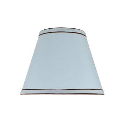 Aspen Creative Hardback Empire Shape Spider Construction Lamp Shade in Light Blue (5" x 9" x 7")