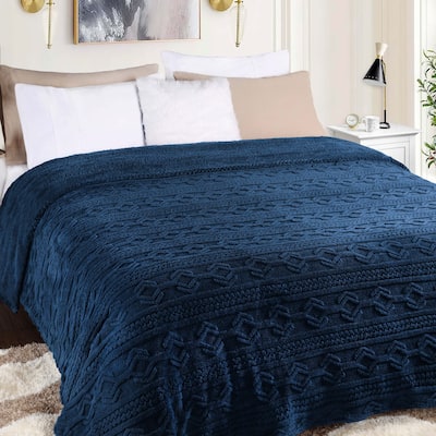 Superior Alaska Diamond Fleece Plush Soft Fluffy Throw Blanket Bedding