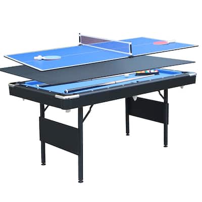 65.7" Portable 3-in-1 Game Tables,Pool,Ping Pong,Tabletop for Home - N/A