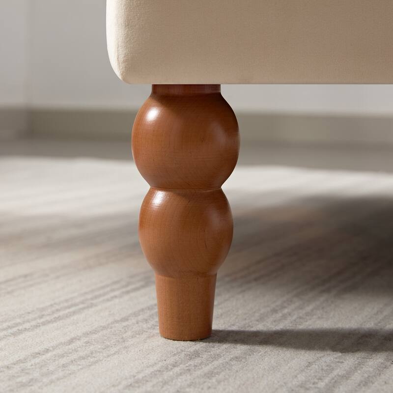 Circular Arm Chairs Living Room Accent Chair Lounge Chair with Roman Column Legs