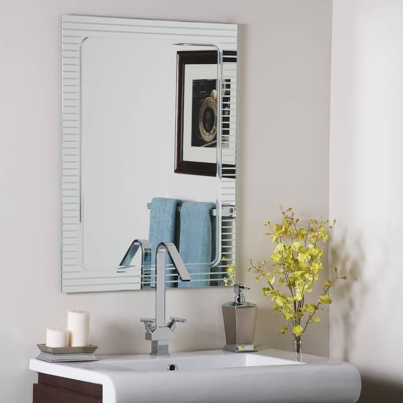Decor Wonderland Deco Frameless Mirror 23.6" x 31.5" Modern Mirror - 23.6" x 31.5" - 23.6" x 31.5"