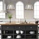 preview thumbnail 3 of 10, River of Goods Hayden Brass and Seeded Glass and Metal Pendant Light with Adjustable Hanging Cord