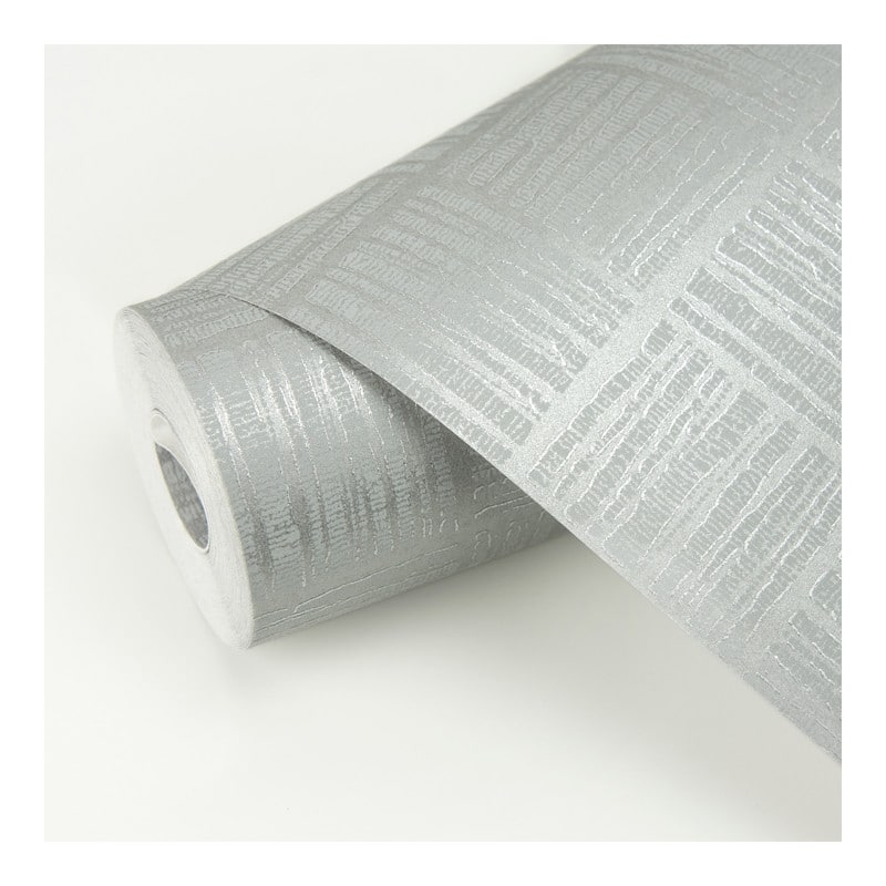 Brewster Glint Silver Distressed Geometric Wallpaper - 21 x 396 x 0.025