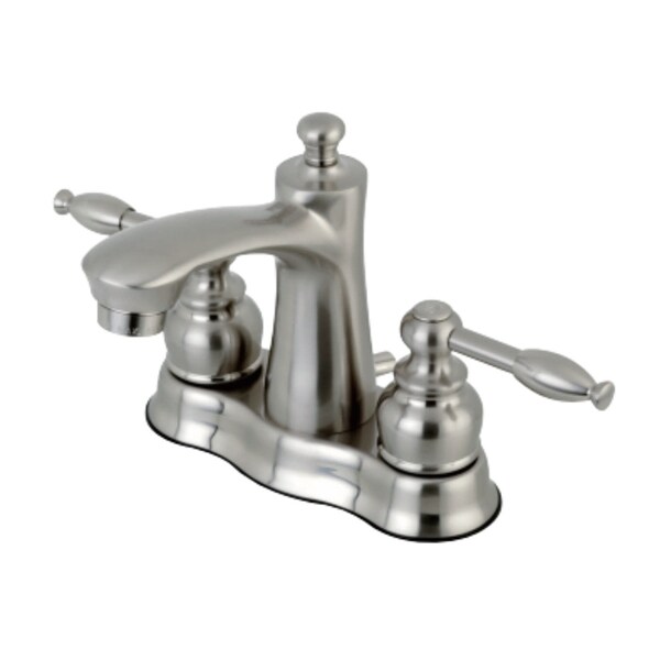 Kingston Brass FB761.KL Knight 1.2 GPM Centerset Bathroom Faucet with Pop-Up Drain Assembly and Metal Handles