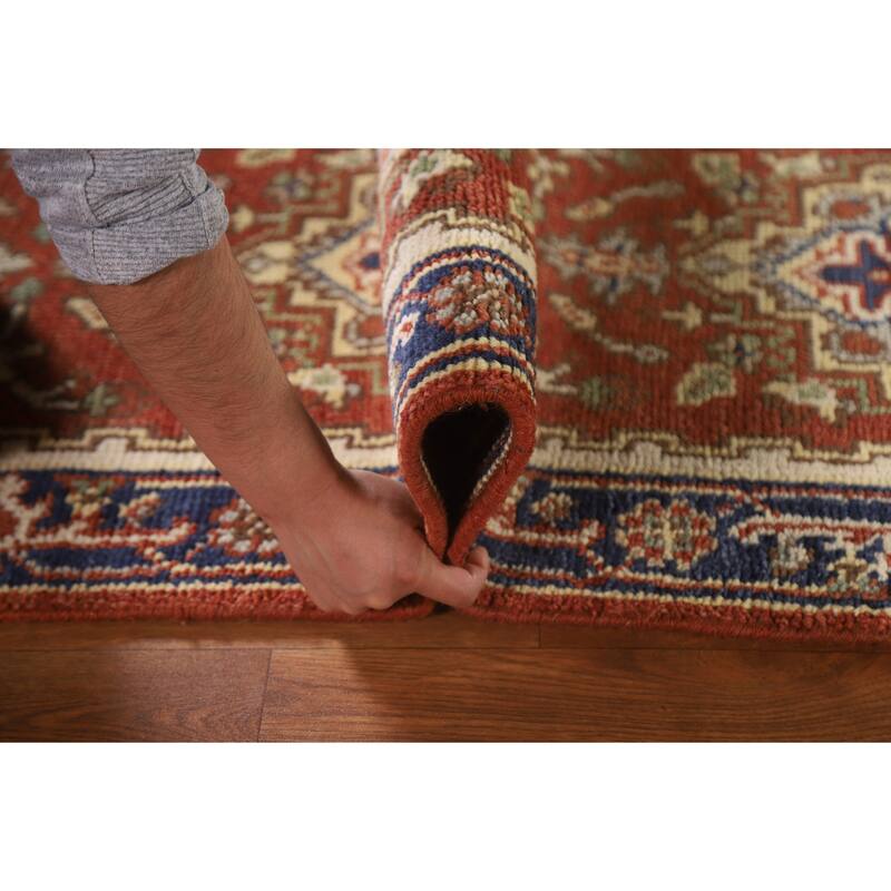 Orange Heriz Indian Runner Rug Hand-knotted Wool Carpet - 2'6"x 7'11"