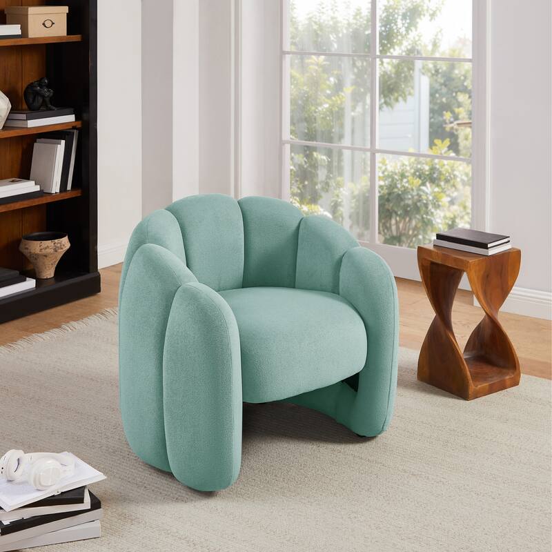 Art Leon Petal Accent Barrel Chair with Pillows