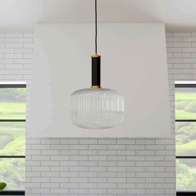 Corey 1-Light Glass Pendant by Kosas Home