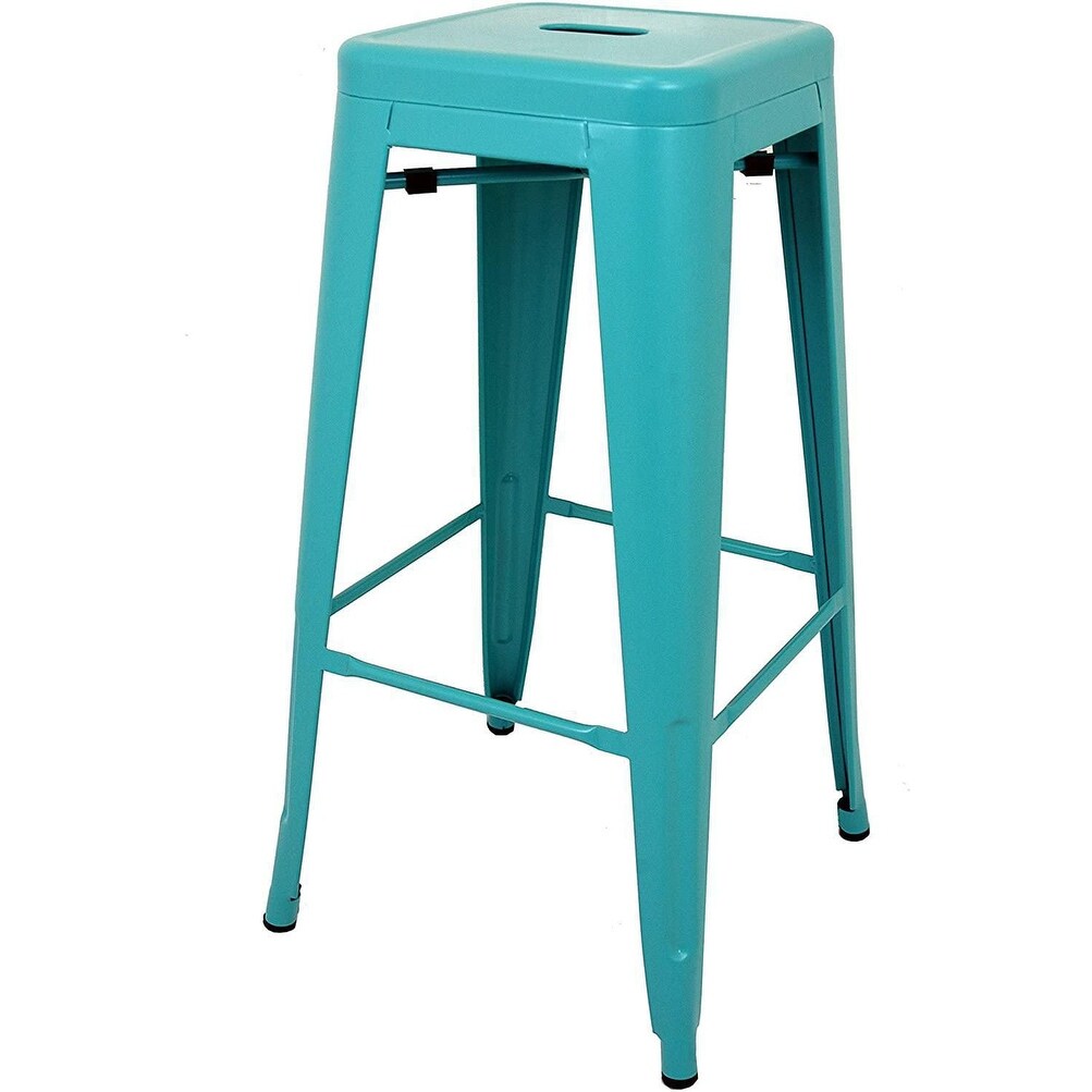 Turquoise metal bar 2025 stools