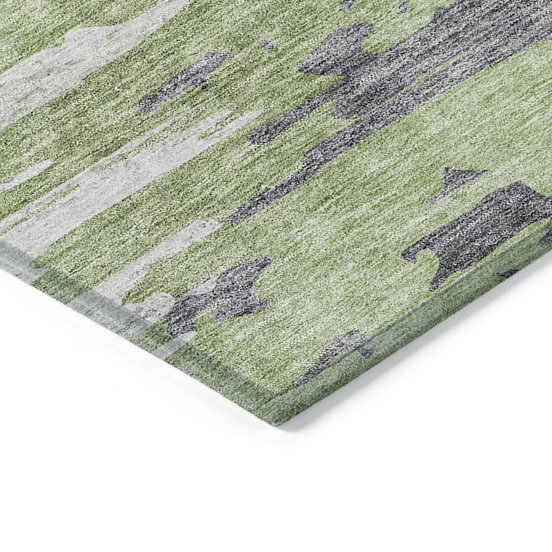 HomeRoots Abstract Transitional Rectangle Outdoor Rug