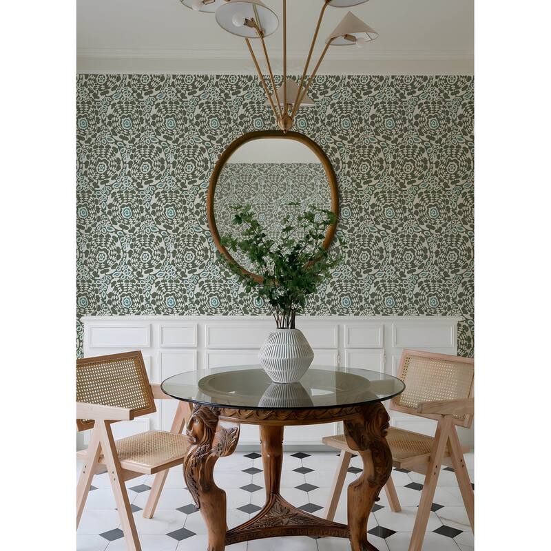 A-Street Prints Madoka Dark Grey Paper Weave Grasscloth Wallpaper