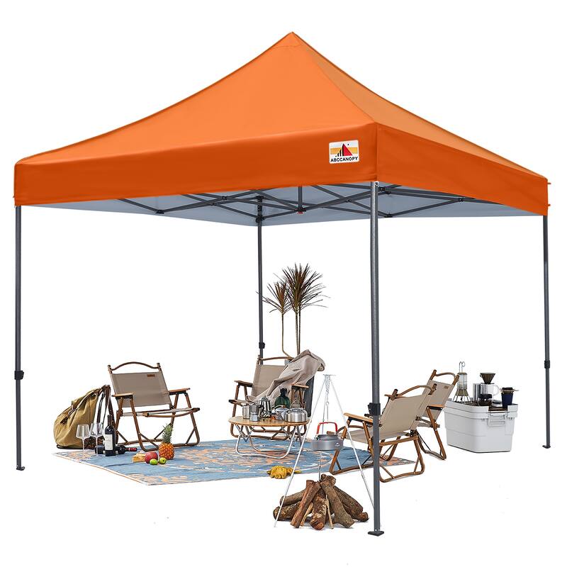 ABCCANOPY Outdoor Commercial Metal Patio Pop-Up Canopy - 10ftx10ft - Orange