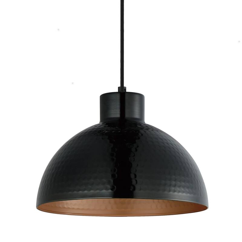 Maxim 35144 Rockport 12" Wide Pendant - Black / Antique Copper