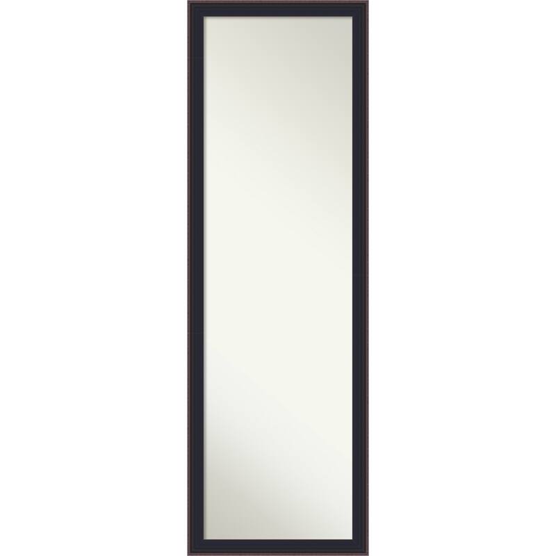 Havana Non-Beveled Framed Full-Length On the Door Mirror - Havana Black Bronze - 17 x 51 in