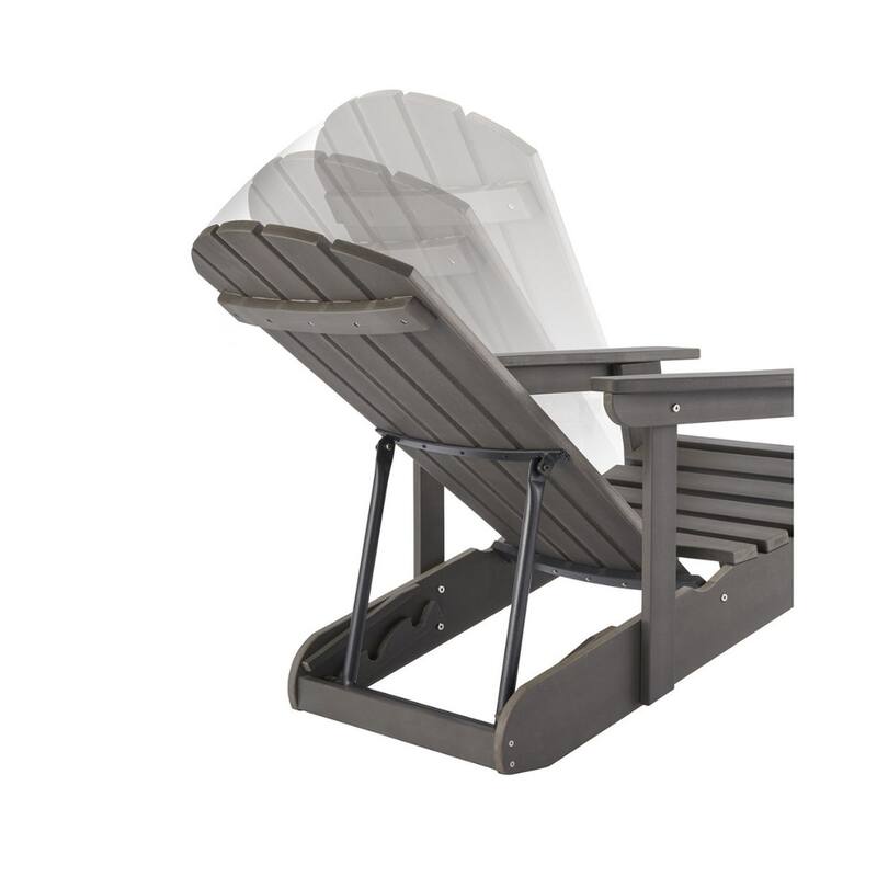 TRINITY EcoStorage® Reclining Adirondack Chair, Slate Gray