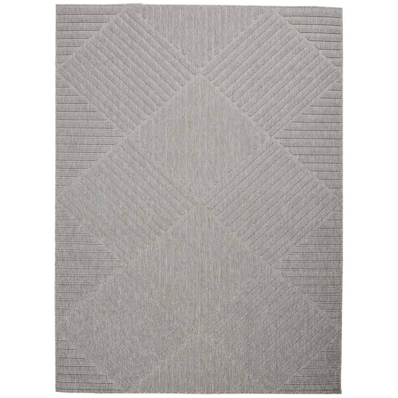 Nourison Palamos Textured Geometric Stripes Indoor/ Outdoor Area Rug