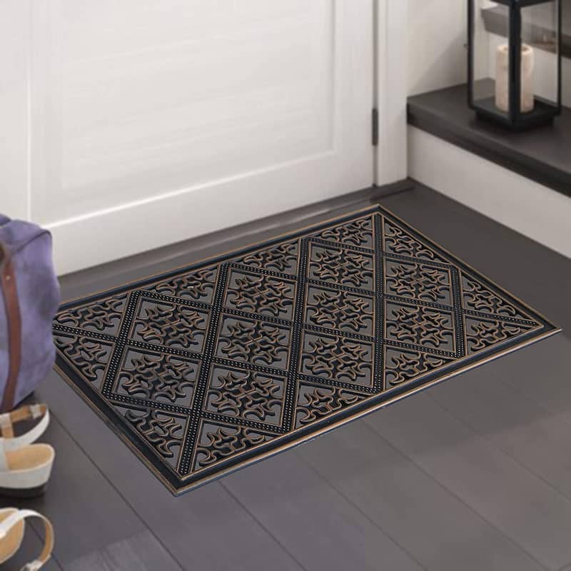 A1HC Welcome Rubber Pin Mat Beautifully Hand Finished Doormat