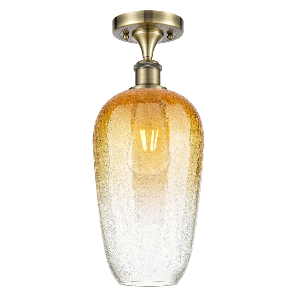 Innovations Lighting Endless Possibilities Ballston - Brookhaven Flute - 1 Light 7" Semi-Flush Mount