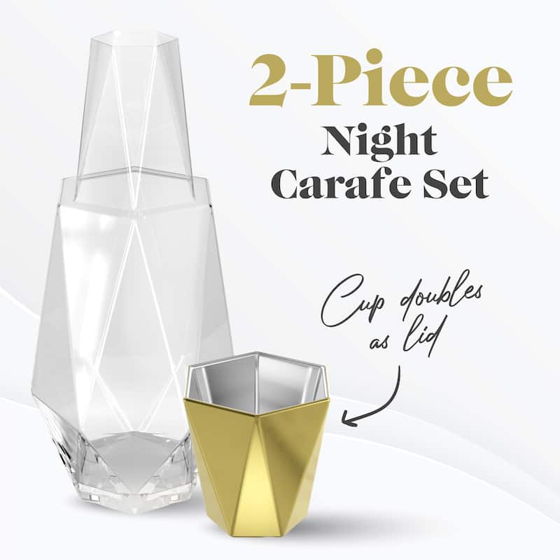 Geometric Gold Carafe Set - 37.18Oz
