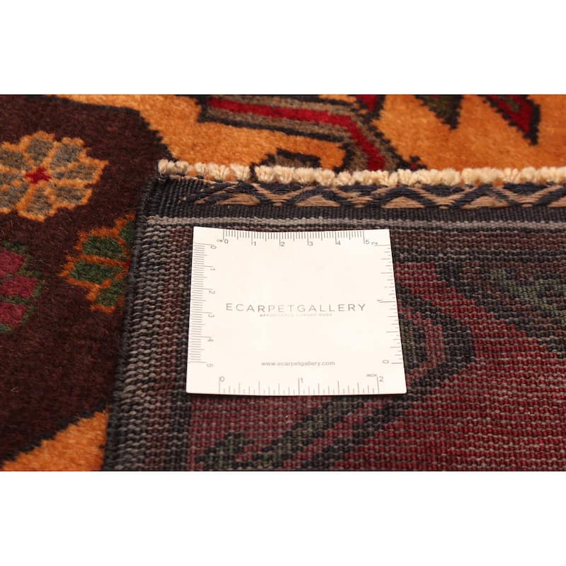 ECARPETGALLERY Hand-knotted Baluch Burnt Orange Wool Rug - 3'8 x 6'8