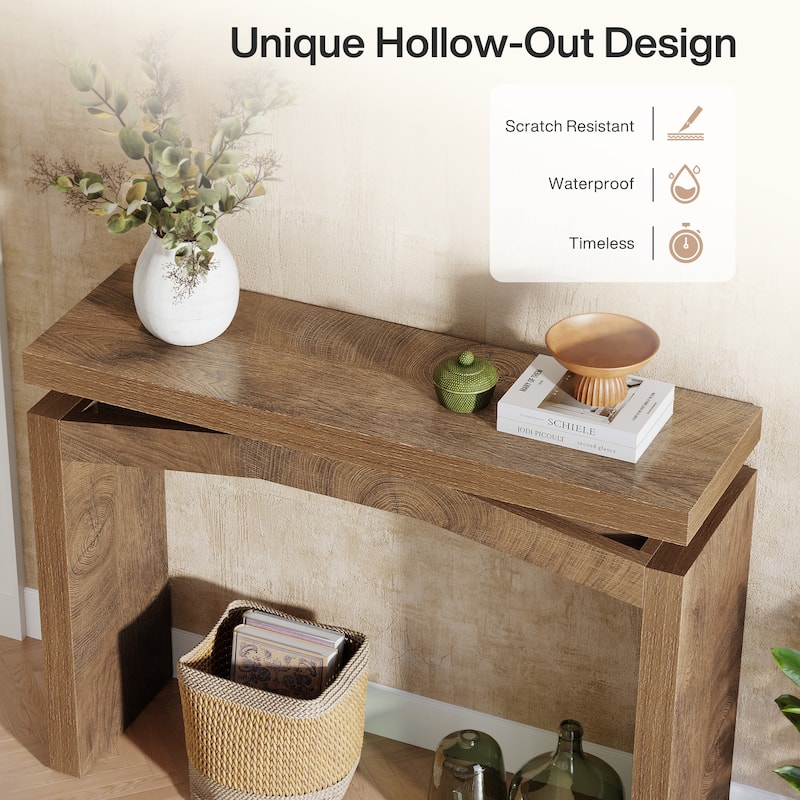 40 Inch Console Tables for Entryway, Farmhouse Sofa Console Table Behind th Couch - 39.3" L x 11.81" W x 31.5" H