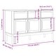preview thumbnail 13 of 23, vidaXL Sideboard FLORO 44.9"x16.9"x29.1" Solid Wood Pine - 44.9" x 16.9" x 29.1"