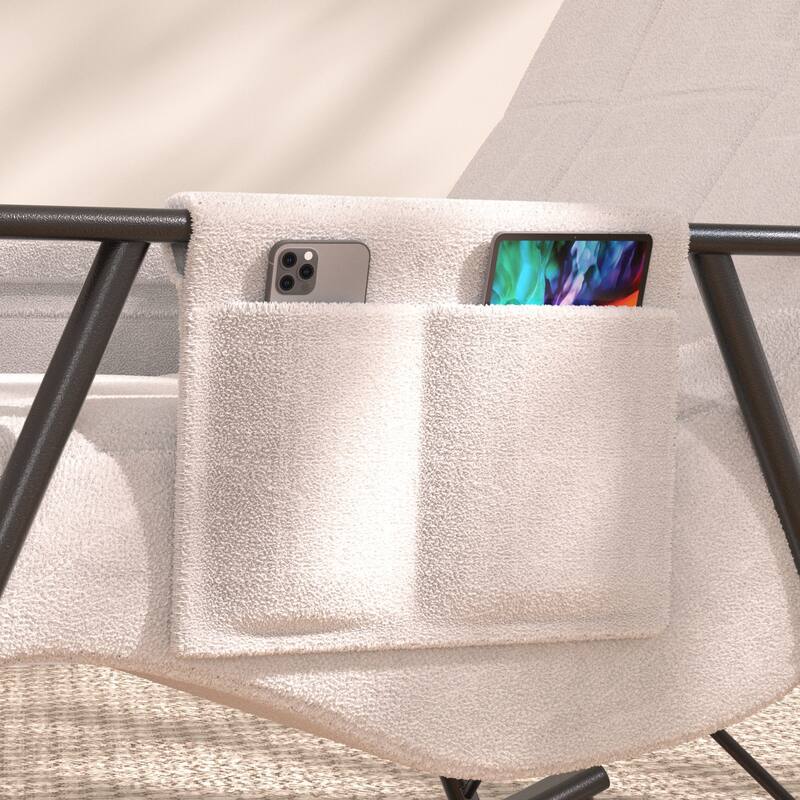Adjustable Rocking Chair, Nursery Glider Chair with Adjustable High Back and Foot Rest