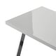 preview thumbnail 21 of 35, Alohia High Gloss Lacquer Finish Writing Desk Stainless Steel Base