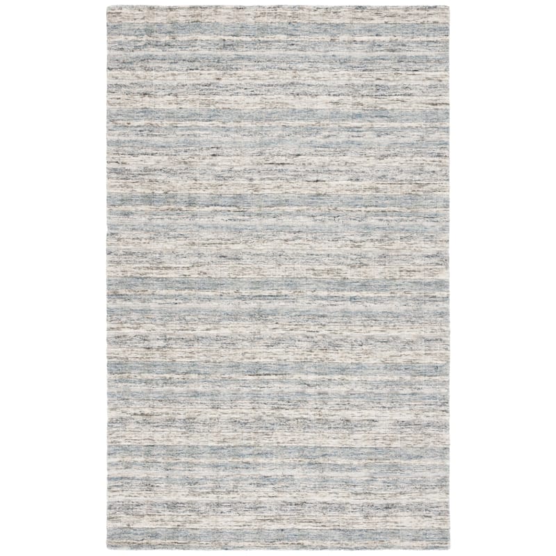 SAFAVIEH Hand-Loomed Jeni Aimi Modern & Contemporary Viscose Rug - 4' x 6' - Light Grey/Teal