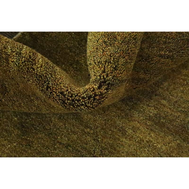Hand Knotted Oriental 100% Wool Carpet Modern Modern Green Gabbeh Area Rug - 6' 2'' X 5' 0''