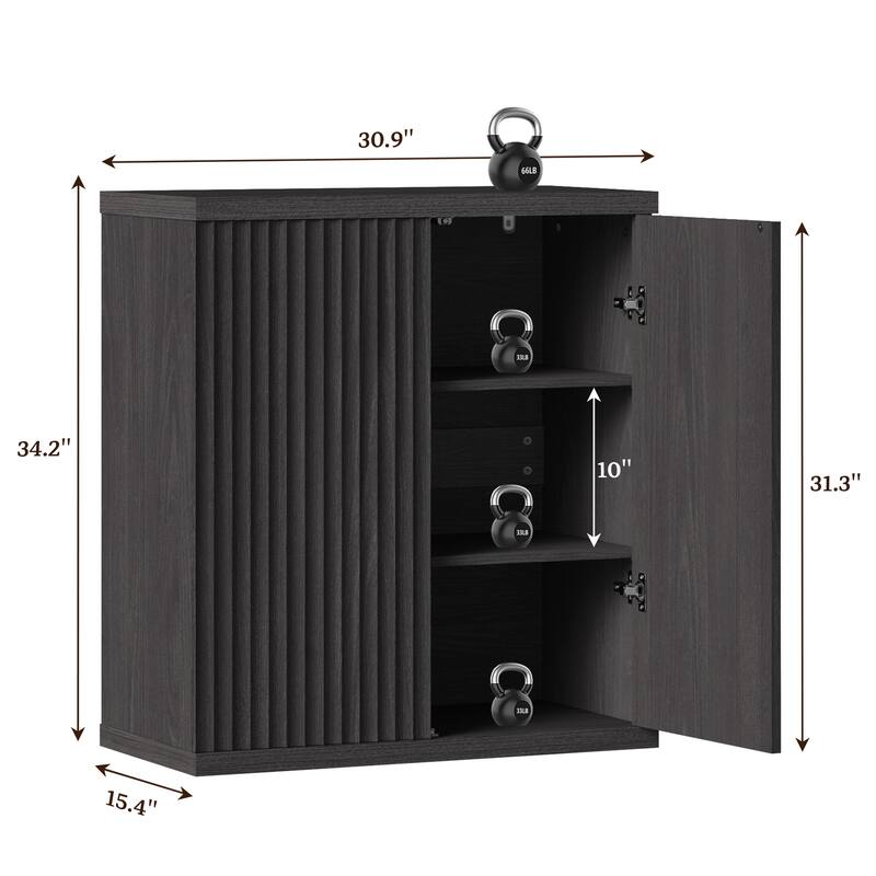 Set of 3 Versatile Push to Open Side Cabinets for Modern Homes