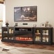 preview thumbnail 50 of 52, 98" Farmhouse TV Stand with 36" Fireplace for TVs up to 100" 100" - Black