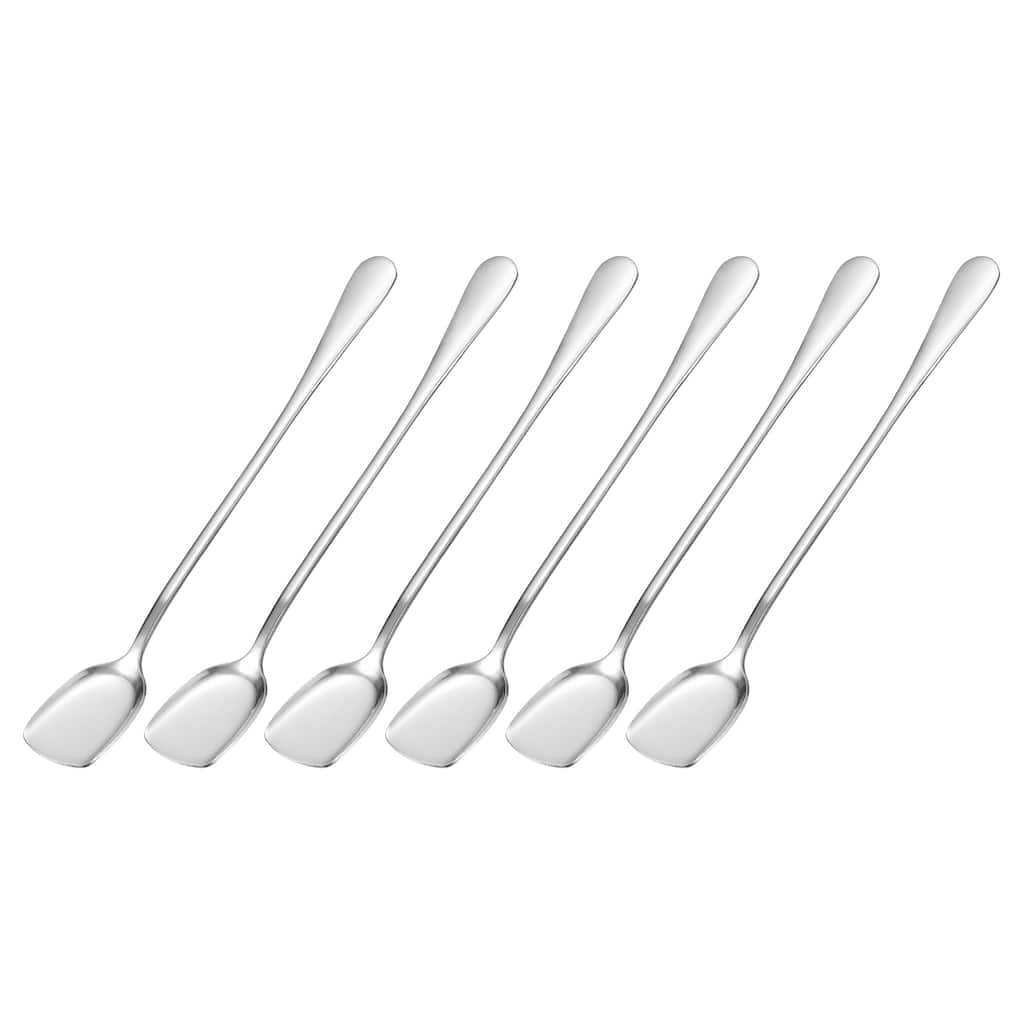 6 Pack Stainless Steel Ice Cream Spoons, 7.5-Inch Yogurt Spoons