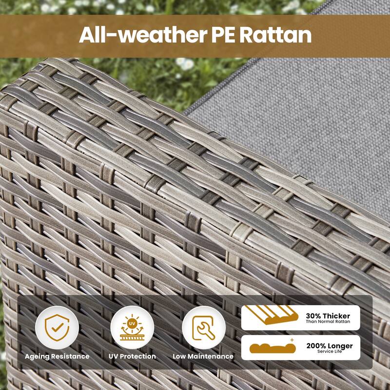 XIZZI Outdoor Wicker Patio Furniture Conversation Set