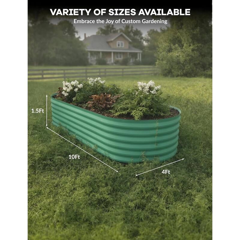 Galvanized Raised Planter Boxes Outdoor, for Vegetables, Fruits, Flower